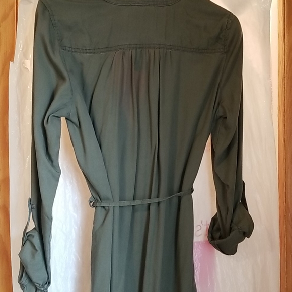 Maurices Olive Green 3/4 Length Sleeve Mini Dress - Picture 4 of 6